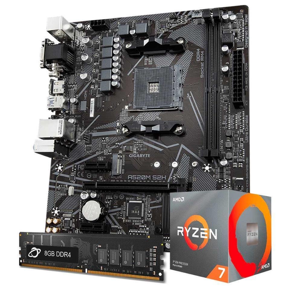 Kit Upgrade Ryzen 7 5800X + Gigabyte A520M S2H + RAM 8GB