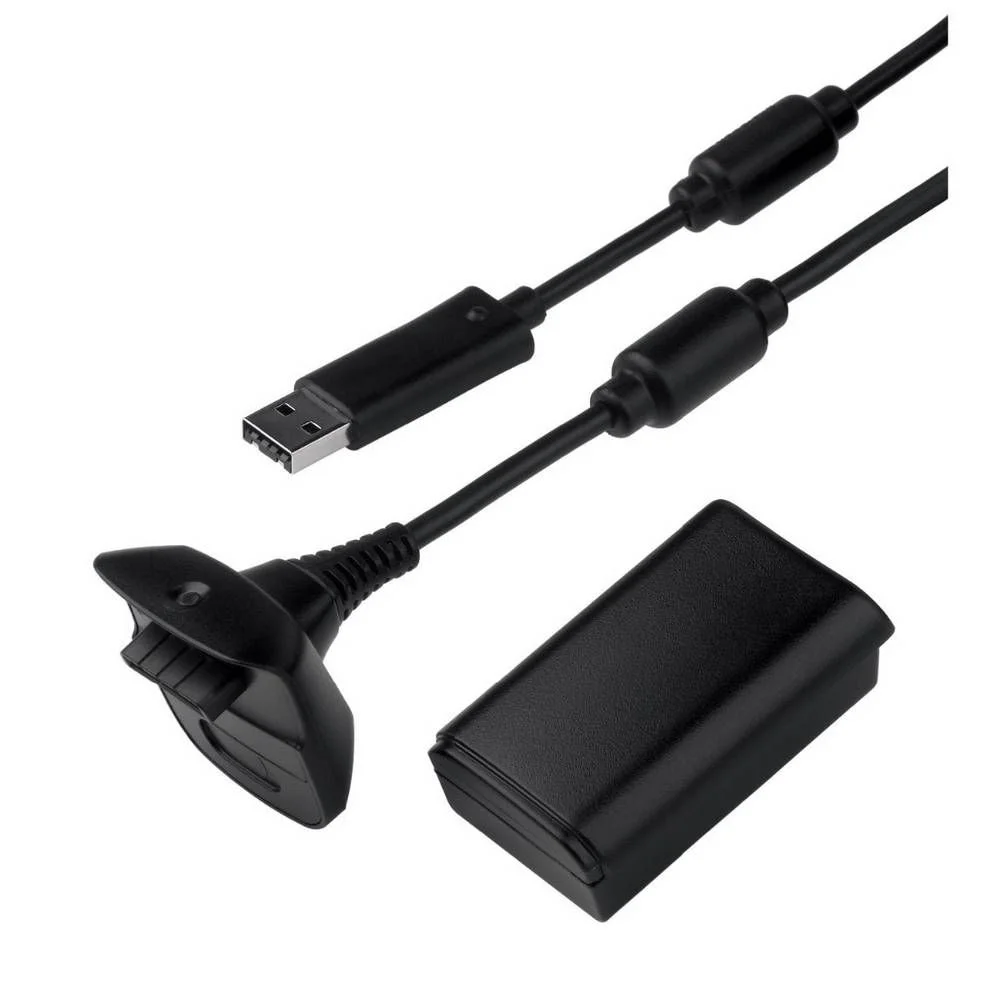 Bateria Recarregável + Cabo Carregador Altomex Para Controle Wireless De Xbox 360