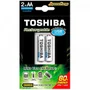 Carregador De Pilha Usb, Aa/aaa Min.2000 Mah C/2, Toshiba