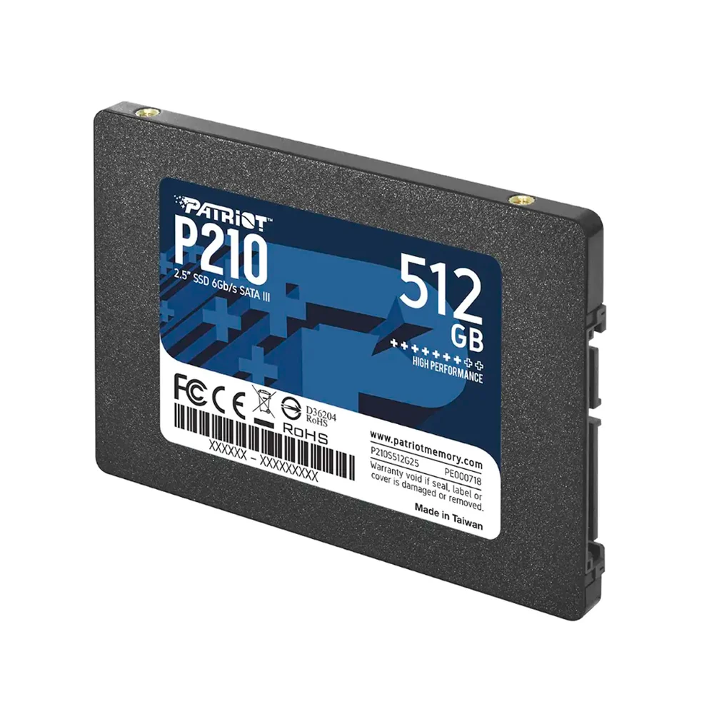 Ssd 512gb 2.5 Sata 3 500mb/s Leit - 400mb/s Grav P210 P210S512G25 Patriot