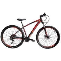 Bicicleta Aro 29 Quadro 21 Alumínio 27v Suspensão Trava Freio Hidráulico  Z7-X Cinza/Vermelho - Dropp - MPozenato