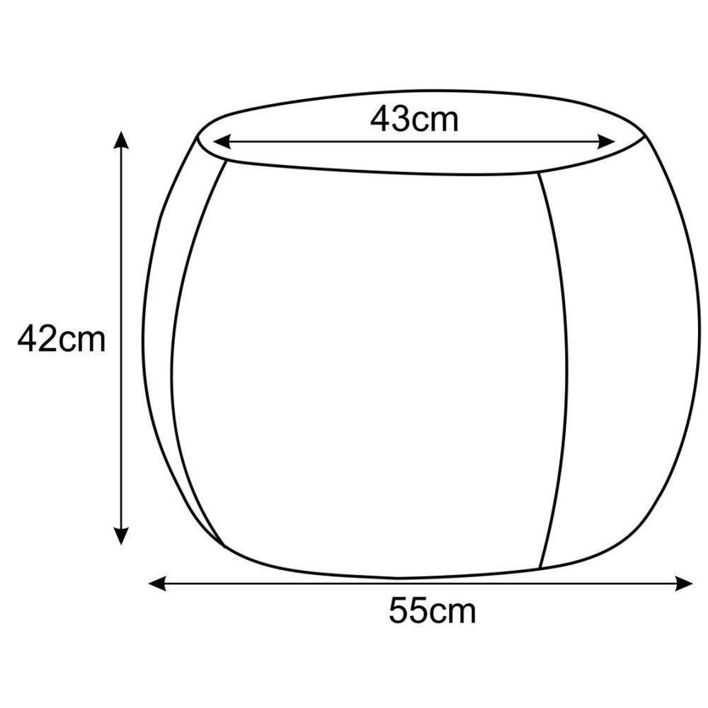 Puff Banqueta Decorativa Para Sala De Estar Golf D02 55 Cm Corano Bege C-26