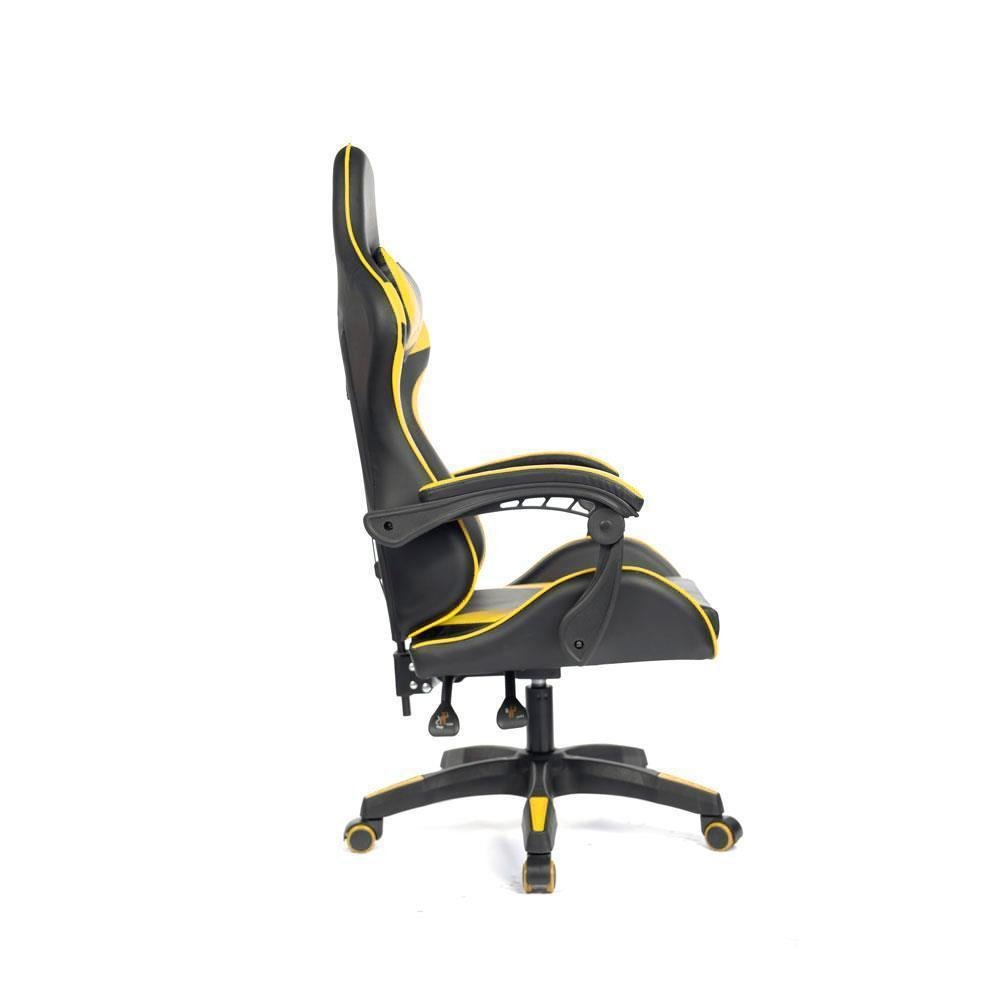 Cadeira Gamer Prizi PZ1005, Peso Suportado até 120Kg, Mecanismo Borboleta, Amarela Cadeira Gamer Prizi PZ1005, Peso Suportado até 120Kg, Mecanismo Borboleta, Amarela