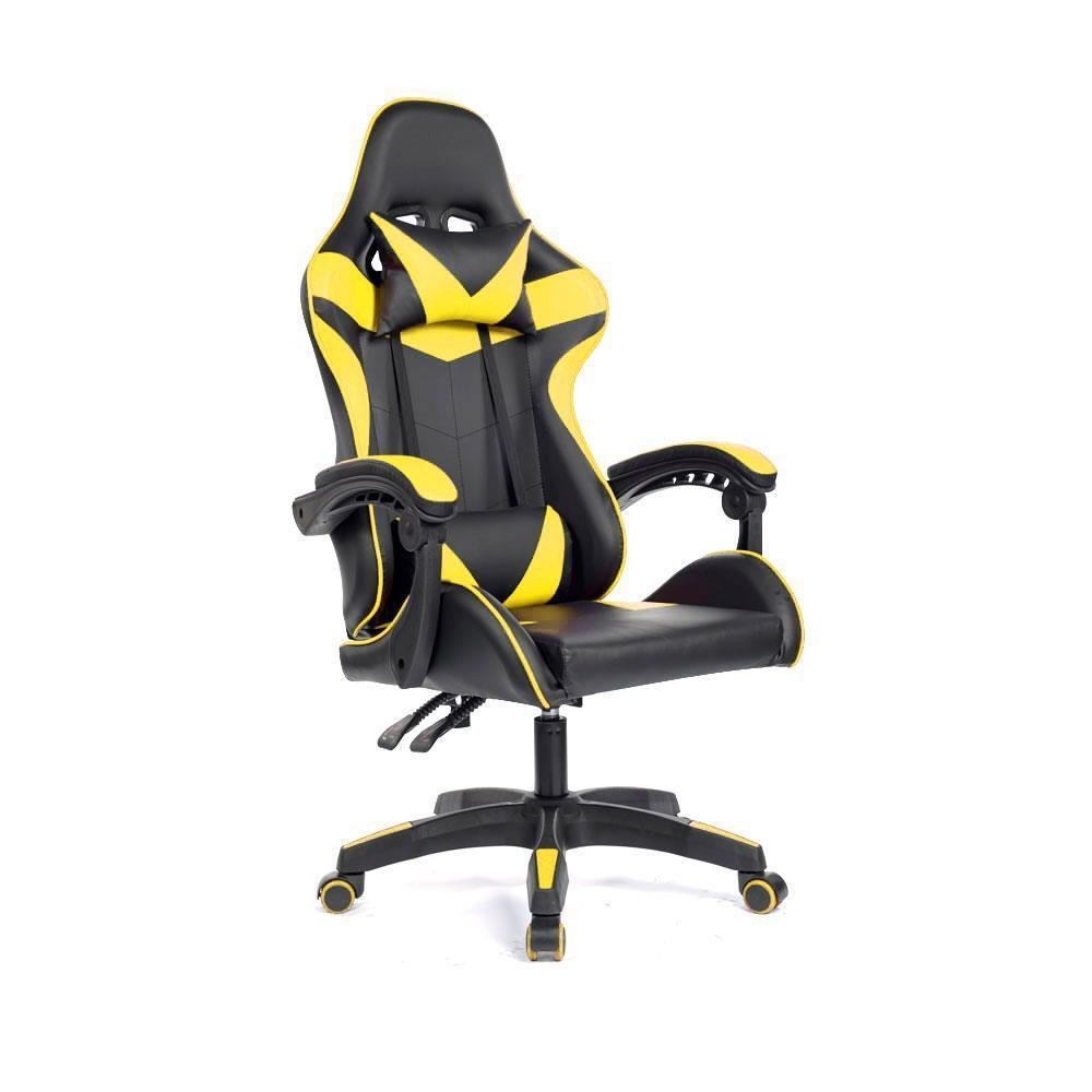 Cadeira Gamer Prizi PZ1005, Peso Suportado até 120Kg, Mecanismo Borboleta, Amarela Cadeira Gamer Prizi PZ1005, Peso Suportado até 120Kg, Mecanismo Borboleta, Amarela
