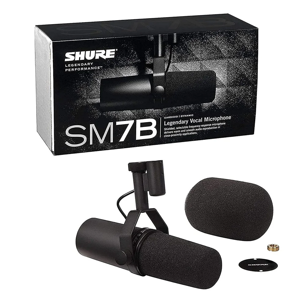 Microfone Shure Vocal Profissional Podcast KaBuM