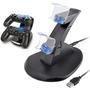 Carregador Oivo Para Dualshock Ps4 Joystick Duplo Charge Preto