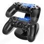 Carregador Oivo Para Dualshock Ps4 Joystick Duplo Charge Preto