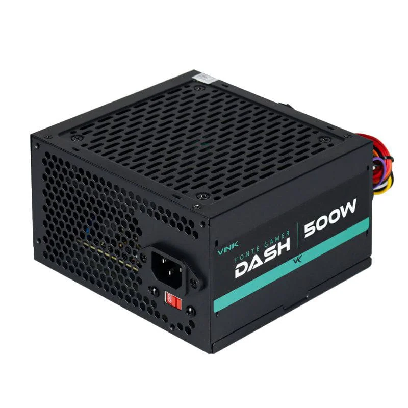 Fonte Vinik Gamer Dash, 500W, Preto - VFG500WP Fonte Vinik Gamer Dash, 500W, Preto - VFG500WP