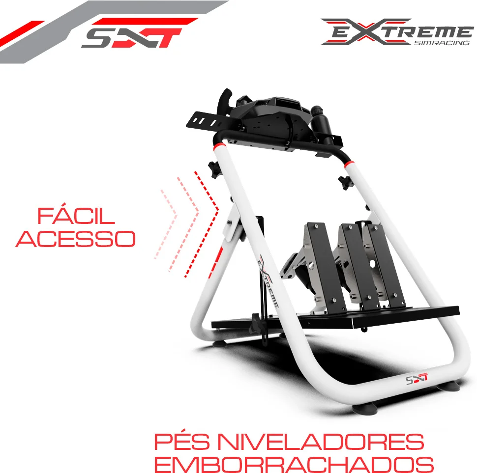 Suporte Para Volantes - Sxt V2 Extreme Simracing - Branco - Ajustável Logitech, Thrustmaster, Fanatec Suporte Para Volantes - Sxt V2 Extreme Simracing - Branco - Ajustável Logitech, Thrustmaster, Fanatec