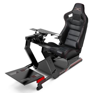 Cockpit Simulador Suporte Volante X Retrátil V3, Vermelho