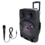 Caixa De Som Amplificada 450w trc 5545 - Portátil, Bluetooth, Bateria Interna, Bivolt, Rádio Fm, Microfone E Alto-falantes De 12"