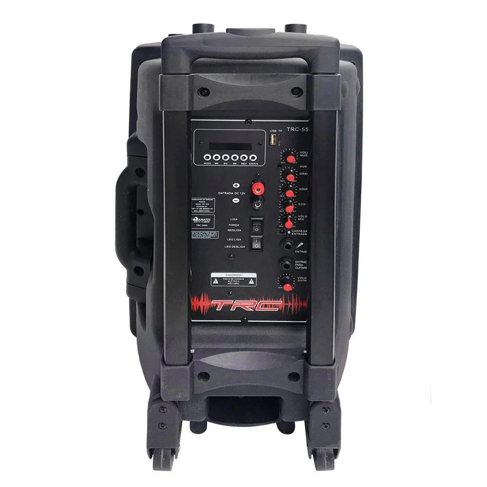 Caixa De Som Amplificada 450w trc 5545 - Portátil, Bluetooth, Bateria Interna, Bivolt, Rádio Fm, Microfone E Alto-falantes De 12" Caixa De Som Amplificada 450w trc 5545 - Portátil, Bluetooth, Bateria Interna, Bivolt, Rádio Fm, Microfone E Alto-falantes De 12"