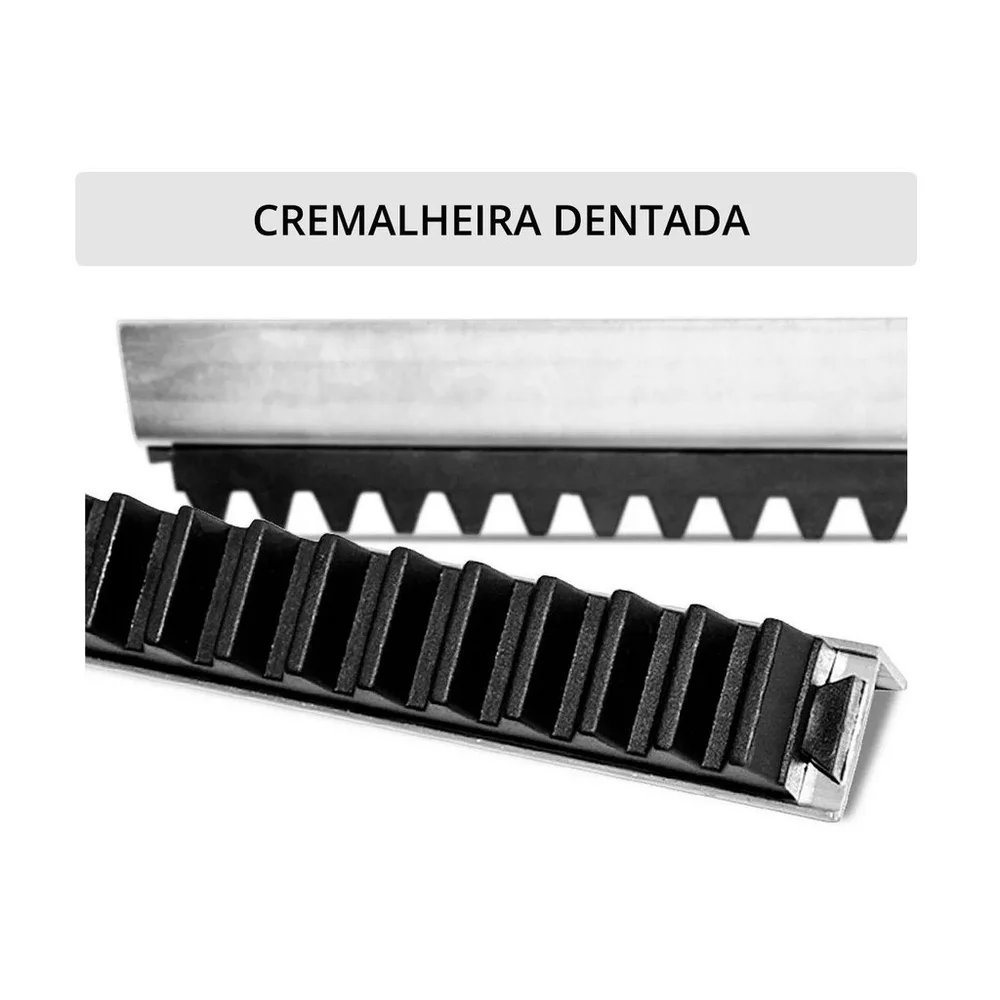 Kit Motor Automatizador De Portão Eletrônico Dz Nano 1/4 Rossi Para Portões Até 600kg 4.5 Metros - 110V