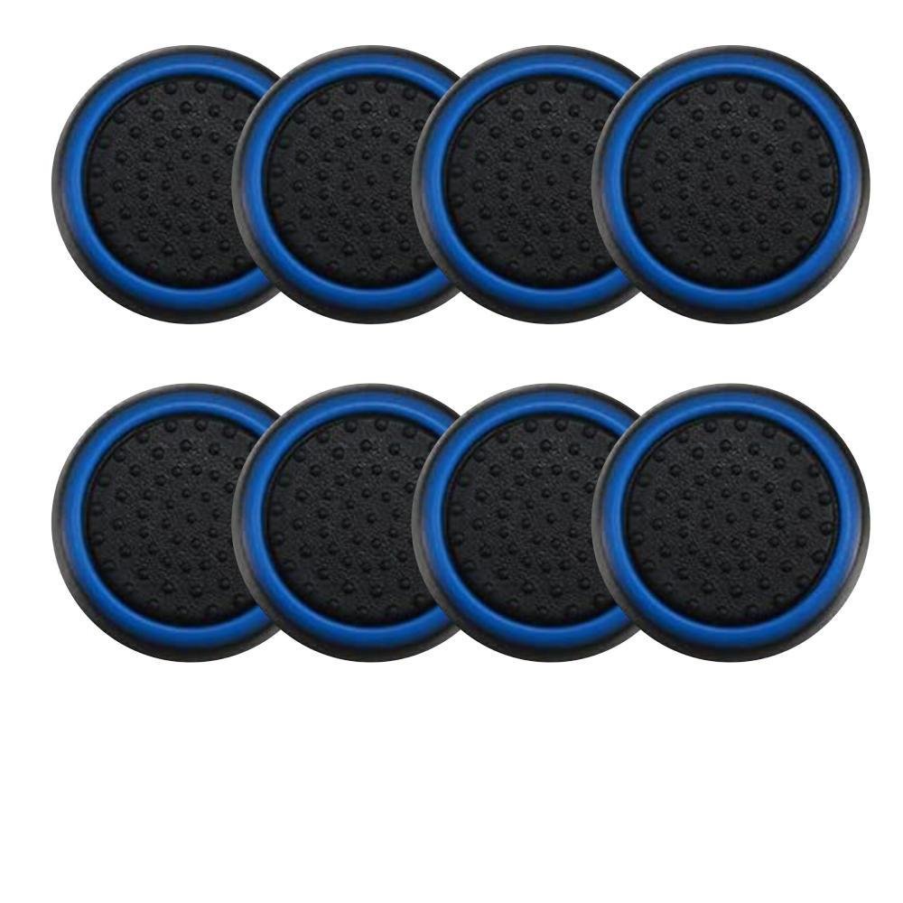 4 Pares De Grips P/ Controle Anti Derrapante Silicone Botão Analógico Do Joystick Cor: Azul Escuro