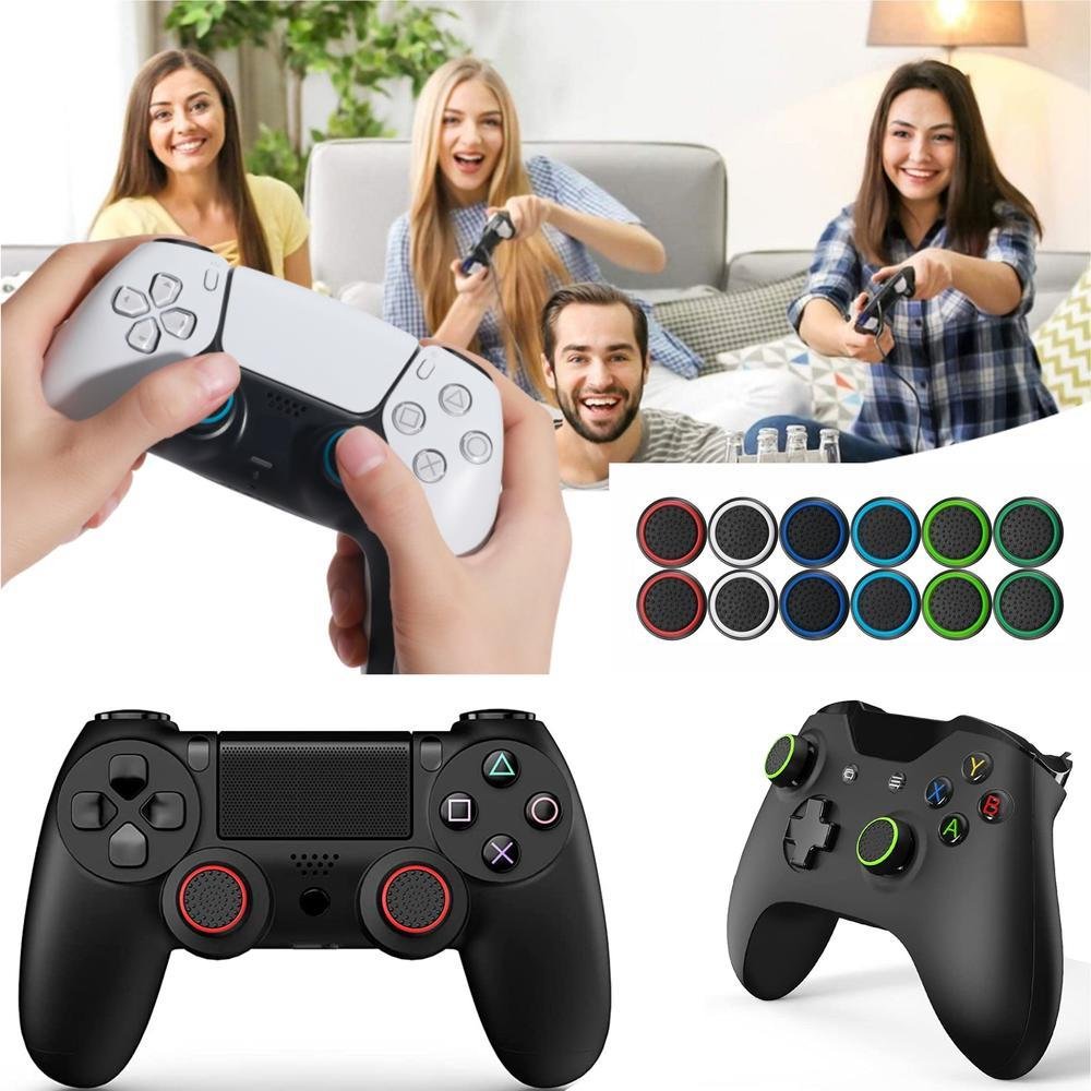 8 Pares De Grips P/ Controle Anti Derrapante Silicone Botão Analógico Do Joystick Cor: Aleatória.