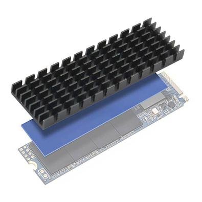 Dissipador Para Ssd M2 Nvme E Ngff 2280 6mm Em Alumínio + Thermalpad, Alta Eficiência E Maior Refrigeração Cor:preto