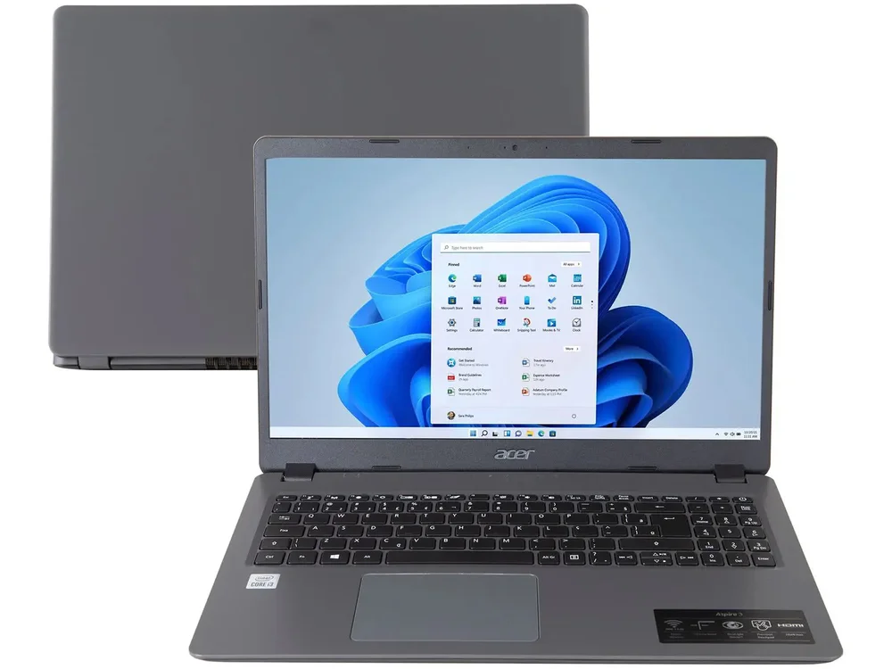 Notebook Acer Aspire 3 i3 20GB SSD 256GB KaBuM