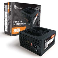 Fonte Mymax ATX, 300W Real, Bivolt Manual, Com Cabo, Preto - MPSU/LP300W