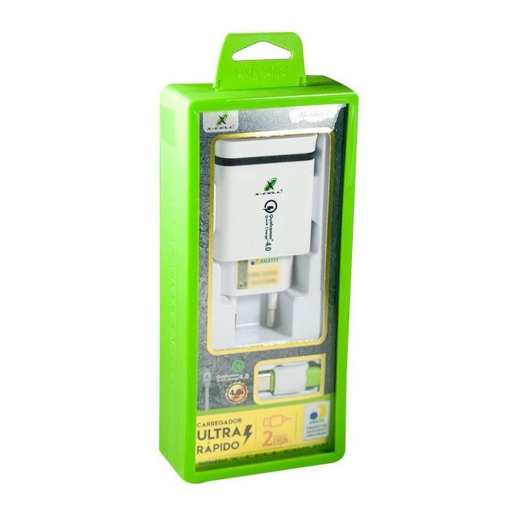 Carregador De Tomada USB Xcell Quick Charge KaBuM