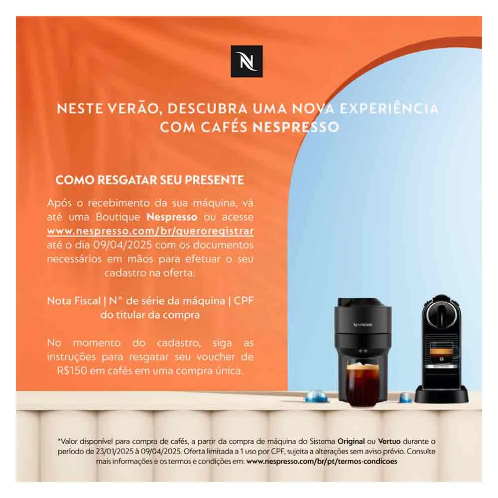 Cafeteira, Nespresso, New Lattissima One, Branca, Para Café Espresso - F121-BR - 110v Cafeteira, Nespresso, New Lattissima One, Branca, Para Café Espresso - F121-BR - 110v