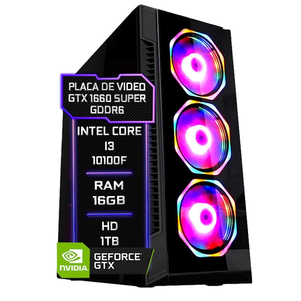 PC Gamer I3 10100f 16GB DDR4 Gtx 1660 KaBuM