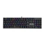 Teclado Mecânico Gamer Clanm King Preto RGB Switch Vermelho Cl-tk87