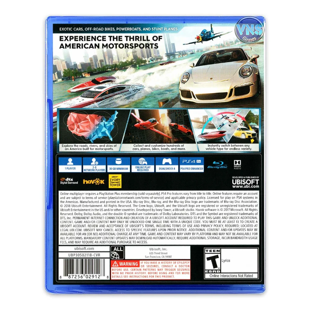 Jogo The Crew 2 Edição Standard, Playstation 4 Jogo The Crew 2 Edição Standard, Playstation 4