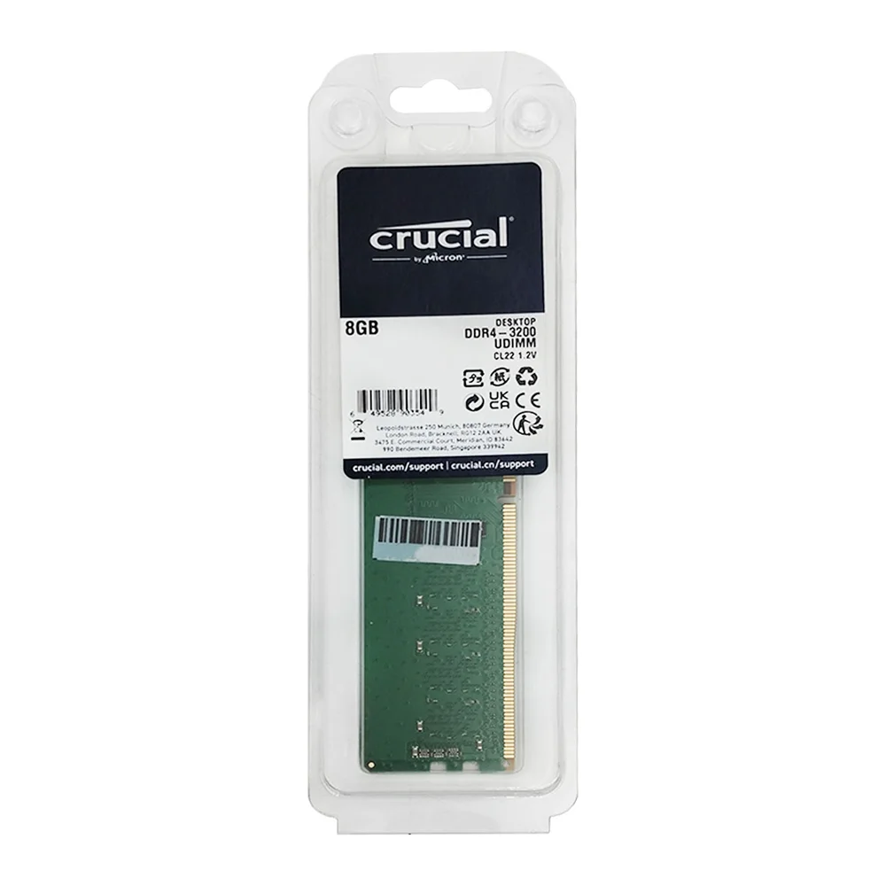 Memória Crucial 8GB 3200MHz KaBuM