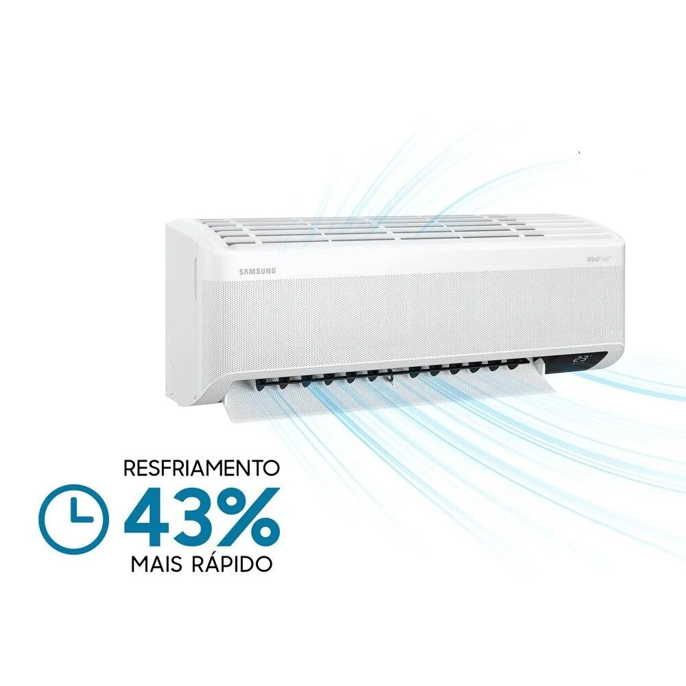Ar Condicionado Samsung Wind Free Connect Split, Inverter, 12000 BTUs, 220V, Quente E Frio - Ar12bseaawknaz Ar Condicionado Samsung Wind Free Connect Split, Inverter, 12000 BTUs, 220V, Quente E Frio - Ar12bseaawknaz