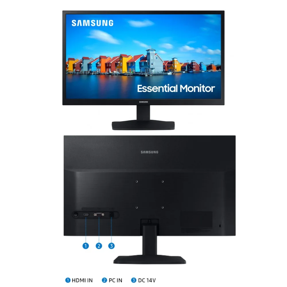 Monitor Samsung 22 FHD HDMI VGA Preto KaBuM