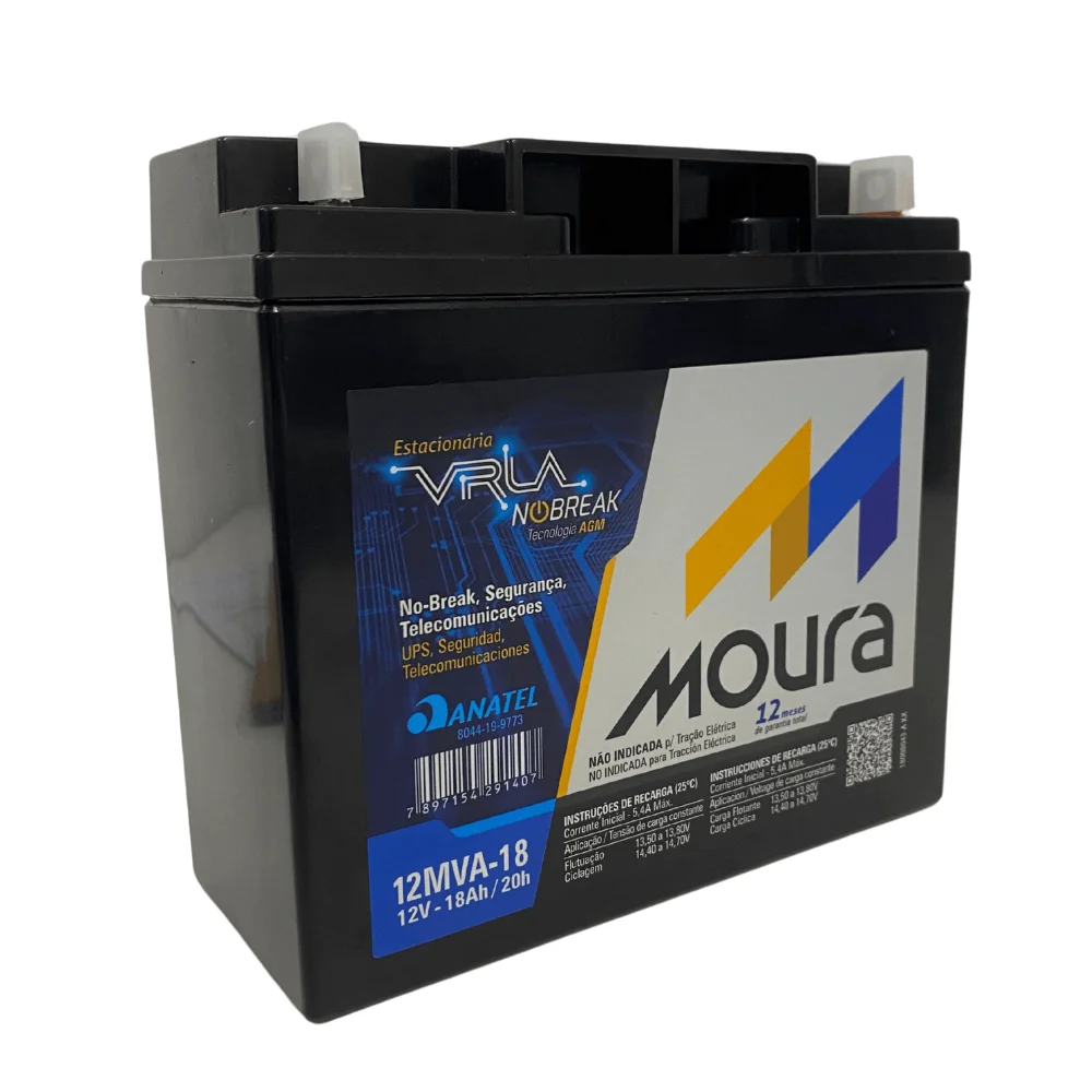 Bateria Selada Moura 12mva18 Para Nobreak KaBuM