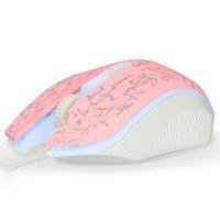Mouse Gamer Evolut, 1200DPI, Com fio, Rosa Claro