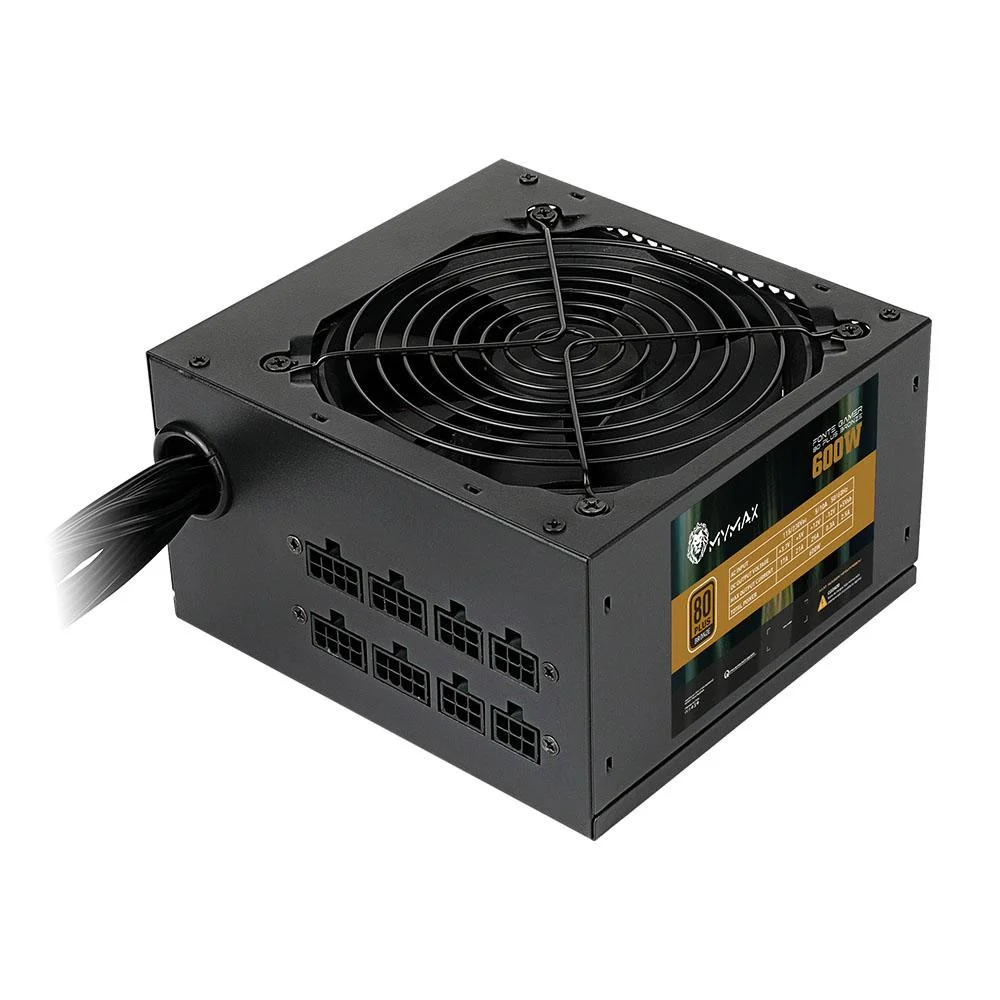Fonte Mymax, ATX, 600w, Semi Modular, 80 Plus Bronze, PFC Ativo