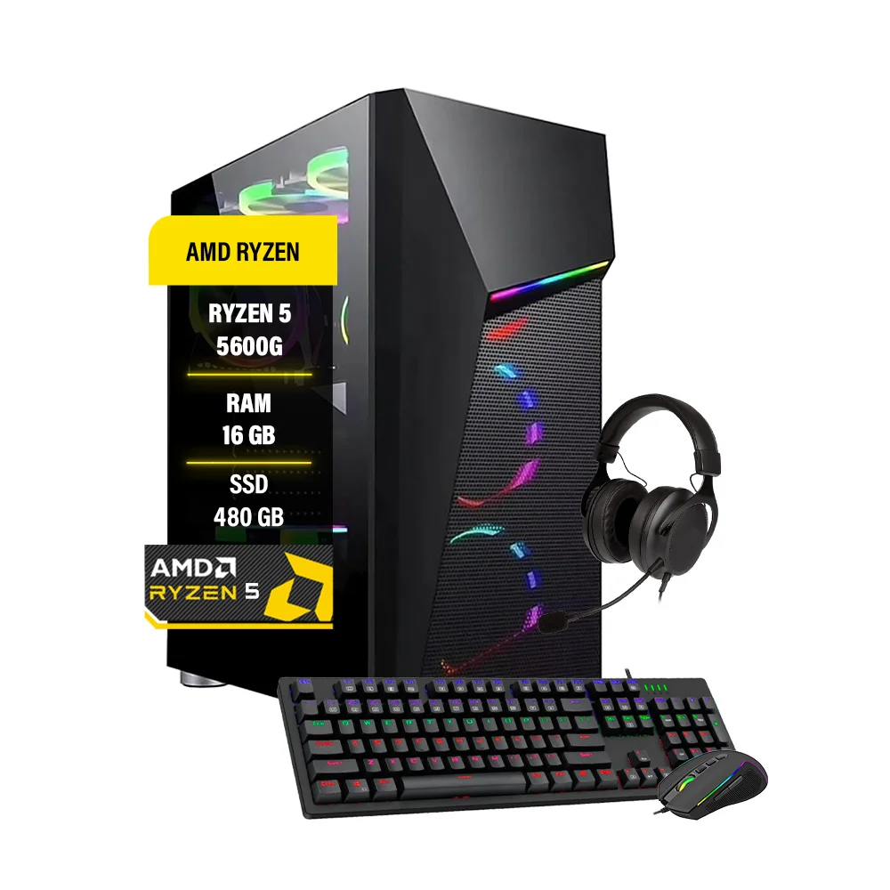 PC Gamer AMD Ryzen 5 5600g 16GB RAMDDR4 SSD 480GB