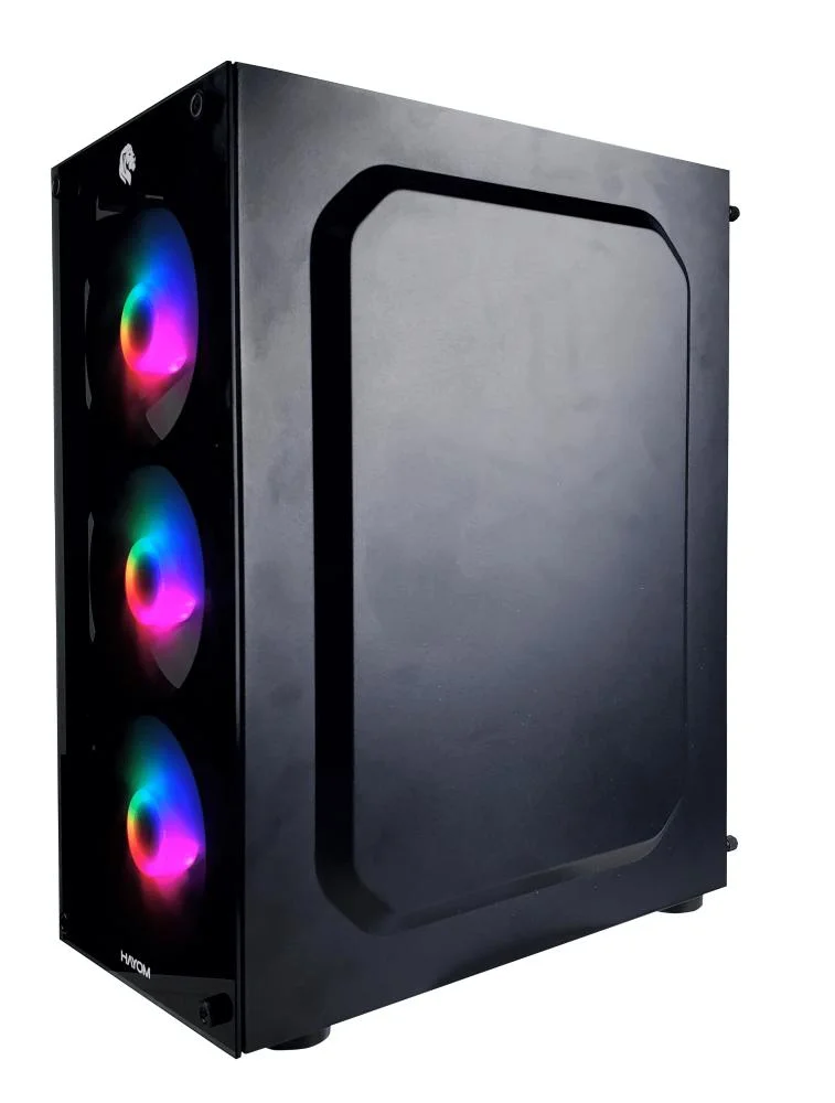 Gabinete Gamer Hayom Gb1749, 4 Fans RGB, Atx/M-atx, Lateral E Frontal Em Vidro Temperado, Preto Gabinete Gamer Hayom Gb1749, 4 Fans RGB, Atx/M-atx, Lateral E Frontal Em Vidro Temperado, Preto