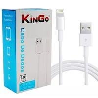 Cabo De Dado Iphone 5 6 7s 8 Plus X Plus 1 Mt  Kingo Branco