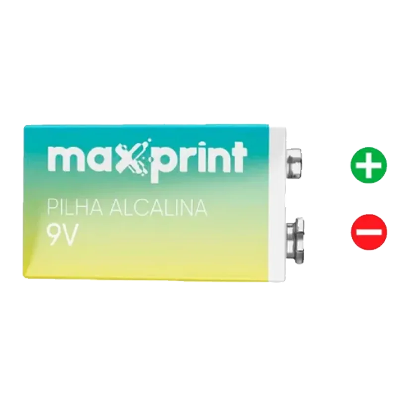 Pilha Alcalina Maxprint 9V Pilha Alcalina Maxprint 9V