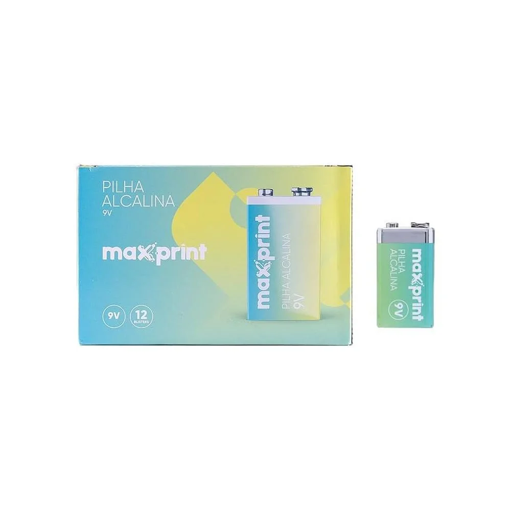 Pilha Alcalina Maxprint 9V Pilha Alcalina Maxprint 9V