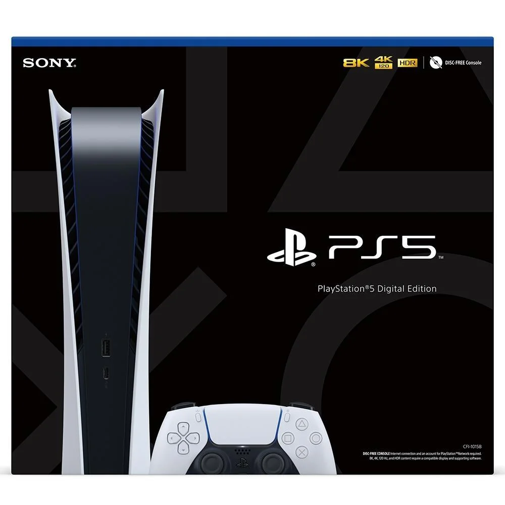 Console Playstation 5 Sony, SSD 825GB, Controle Sem Fio Dualsense, Edição Digital, Branco