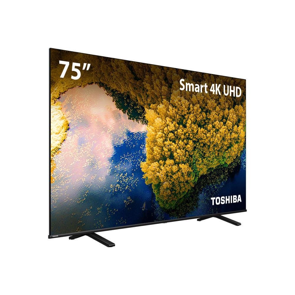 Smart TV Dled 75 4k Toshiba Vidaa 3 HDMI 2 USB