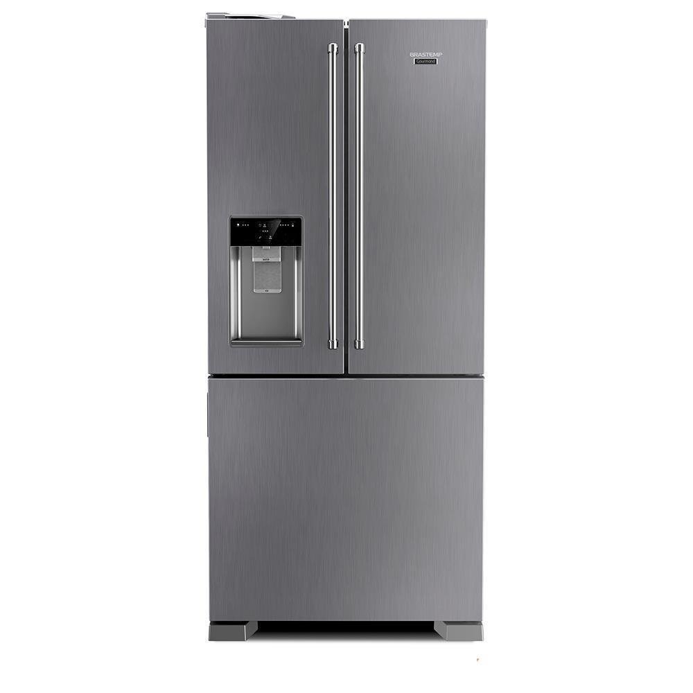 Refrigerador Inverse 03 Portas Brastemp Frost Free Com 515 Litros Com Água E Gelo Na Porta Inox - BRH86AR Refrigerador Inverse 03 Portas Brastemp Frost Free Com 515 Litros Com Água E Gelo Na Porta Inox - BRH86AR