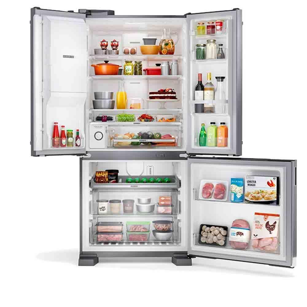 Refrigerador Inverse 03 Portas Brastemp Frost Free Com 515 Litros Com Água E Gelo Na Porta Inox - BRH86AR Refrigerador Inverse 03 Portas Brastemp Frost Free Com 515 Litros Com Água E Gelo Na Porta Inox - BRH86AR