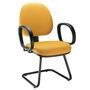Cadeira Gerente Design Office Móveis Com Base Fixa Em S  Linha Confort Plus Amarelo