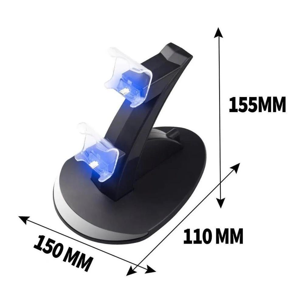 Suporte Power Carregador Duplo, Controle Dualshock PS4