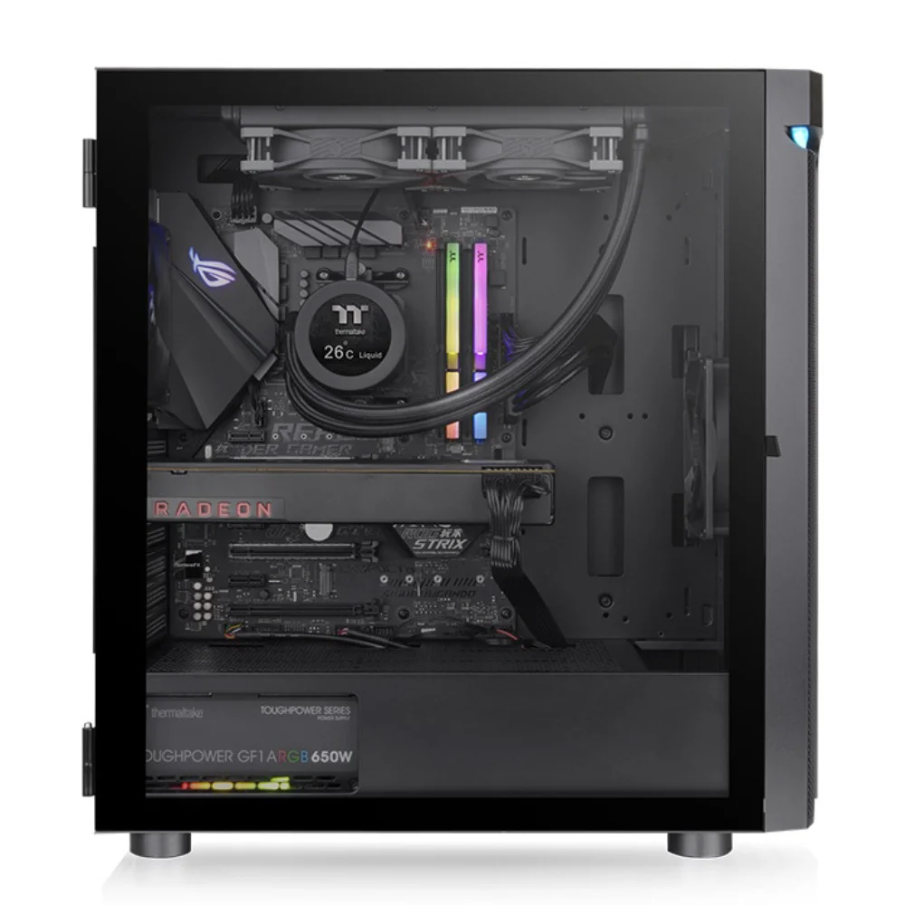 Gabinete Tt H590 Tg ArGB Black Win Spcc Tg Ls, 120mm, Ca-1x4-00m1wn-00 Gabinete Tt H590 Tg ArGB Black Win Spcc Tg Ls, 120mm, Ca-1x4-00m1wn-00