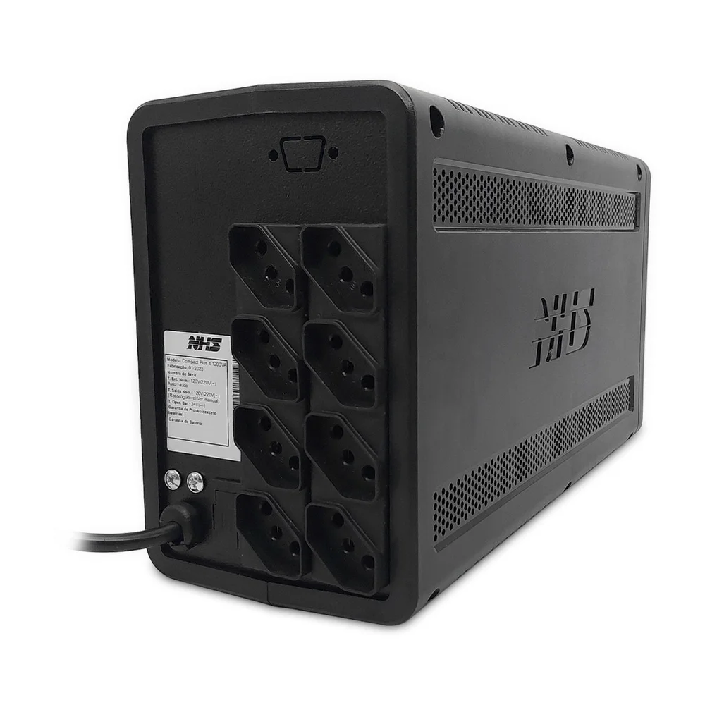 Nobreak NHS Compact Plus 4, 1200VA, 550W, Entrada Bivolt E Saída 120V, 2 Baterias 7Ah/12V - 90.c1.b01200