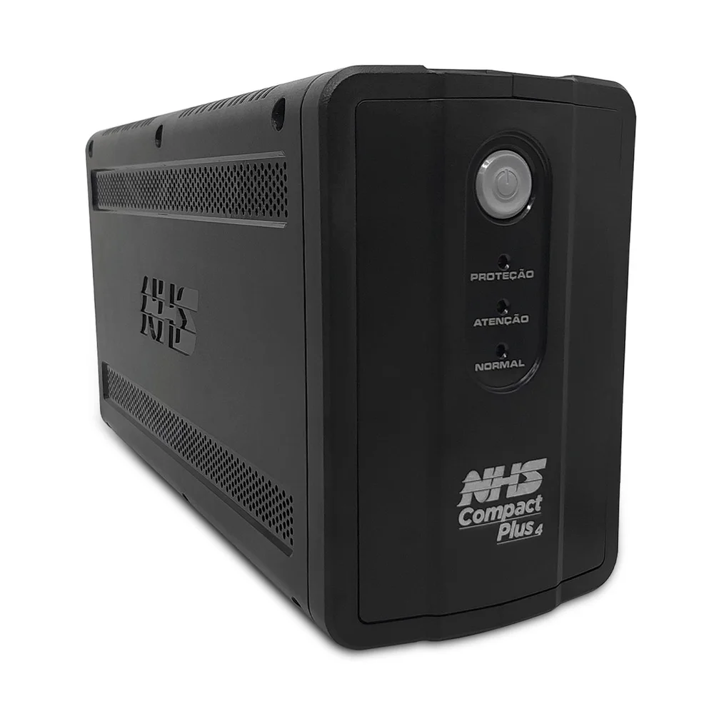 Nobreak NHS Compact Plus 4, 1200VA, 550W, Entrada Bivolt E Saída 120V, 2 Baterias 7Ah/12V - 90.c1.b01200