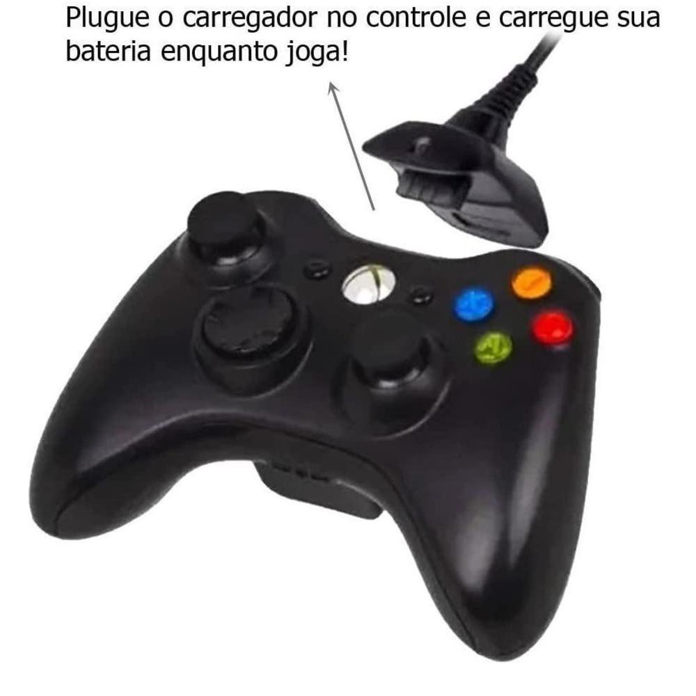 Bateria Recarregável Xtrad + Cabo Carregador, Para Controle Wireless De Xbox 360 12000mah