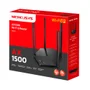 Roteador Mercusys, Mr60x, Ax1500, Gigabit 10/100/1000, 1201 Mbps + 300 Mbps, Dual Band, 4 antenas, Wi-fi 6, Preto