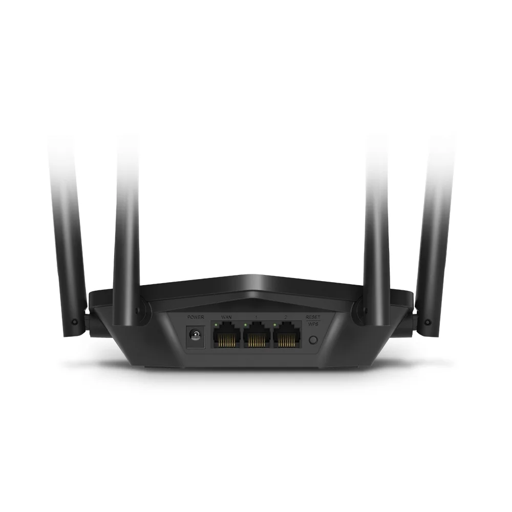 Roteador Mercusys, Mr60x, Ax1500, Gigabit 10/100/1000, 1201 Mbps + 300 Mbps, Dual Band, 4 antenas, Wi-fi 6, Preto Roteador Mercusys, Mr60x, Ax1500, Gigabit 10/100/1000, 1201 Mbps + 300 Mbps, Dual Band, 4 antenas, Wi-fi 6, Preto